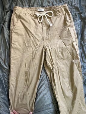 Kensie womens Drawstring Chinos in Tan